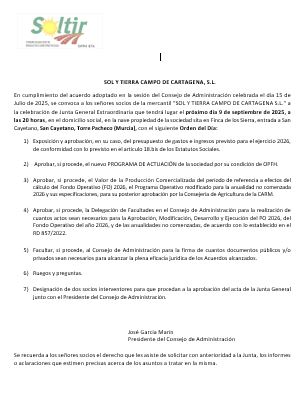 Junta general Sep